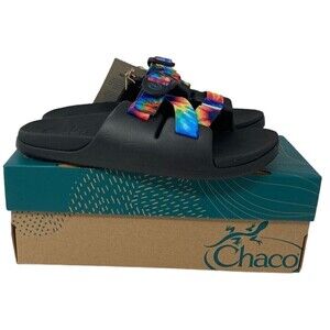 Chaco Chillos Kids Slip-On Sandals Size 5M Ultralight Comfort Black Tie-Dye